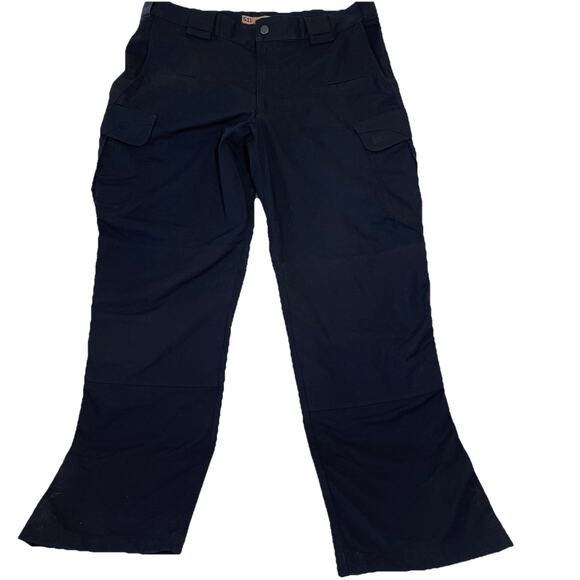 5.11 Tactical Men’s Navy Blue Cargo Pants, 36x34- Durable Ripstop Utility- EUC - Picture 1 of 6